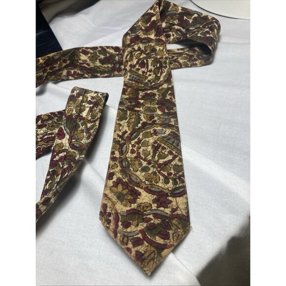 Wild Print Skinny Tie Necktie 1960s Vintage Holiday Party Wear Mod - Picture 1 of 5